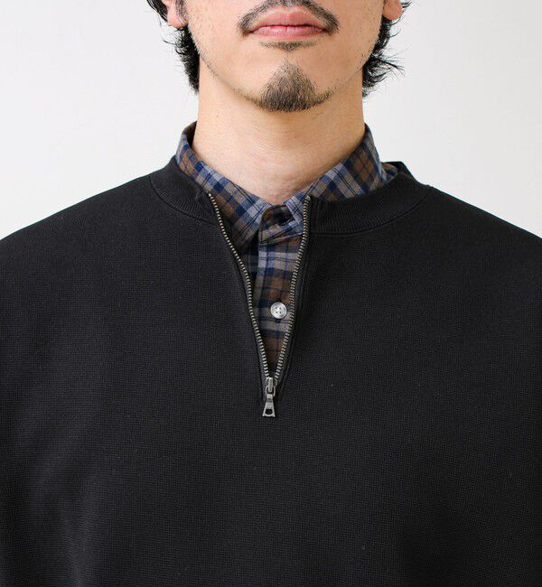 GLOSTER「ワッフルフリース ハーフジッププルオーバー」|スウェット・ジャージ|