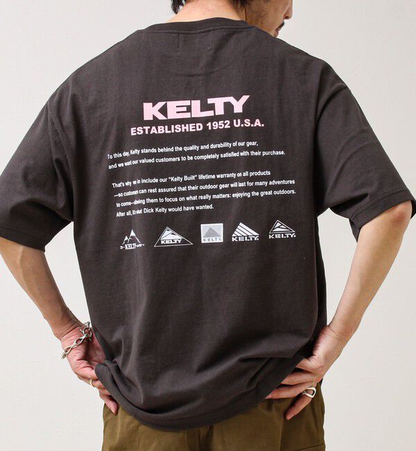 GLOSTER「【KELTY&times;GLOSTER】別注 バックヒストリーロゴT」|Tシャツ・カットソー|チャコールグレー