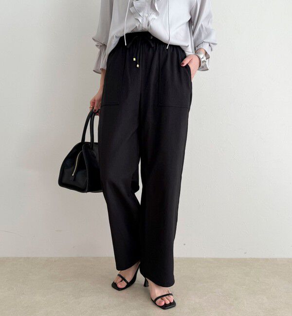 fredy emue「【接触冷感&times;UVカット/マルチ機能】ドライオックスセミワイドイージーパンツ」|チノ|