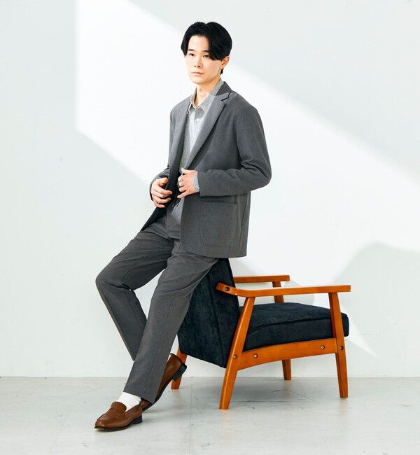 GLOSTER「【セットアップ対応】リネンタッチドビージャケット」|テーラードジャケット|