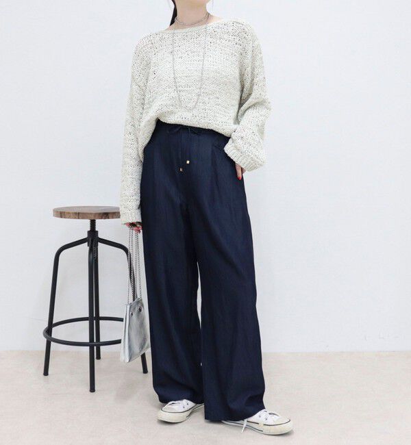 fredy emue「【低身長サイズ34有り】ライトシャンブレーデニムイージーパンツ」|チノ|