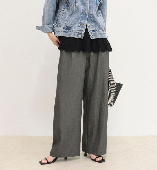 fredy emue「【低身長サイズ34有り】ライトシャンブレーデニムイージーパンツ」|チノ|