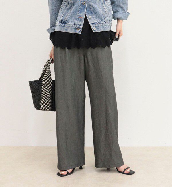 fredy emue「【低身長サイズ34有り】ライトシャンブレーデニムイージーパンツ」|チノ|