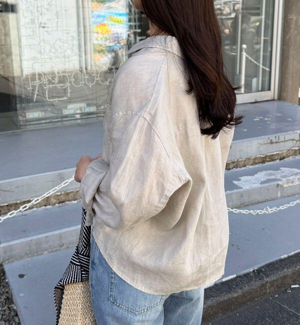 fredy emue「LINEN100 クロップドシャツ」|シャツ・ブラウス|