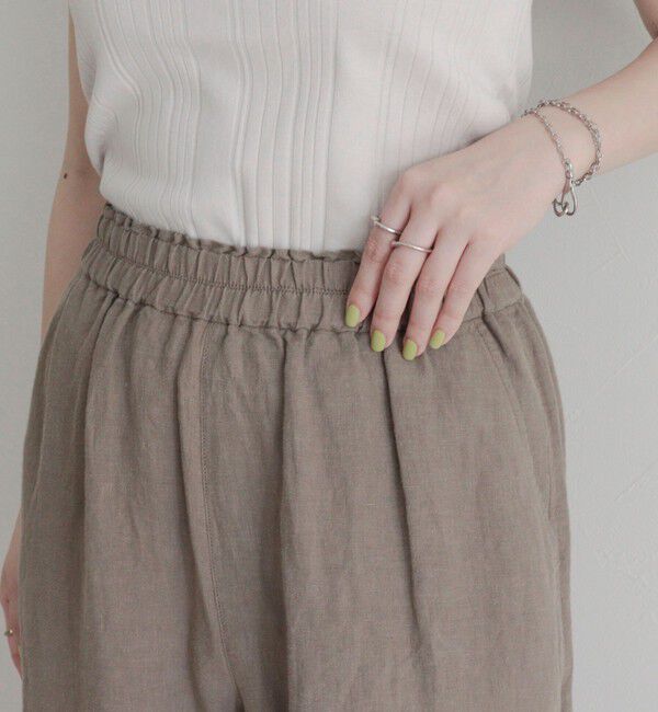 fredy emue「LINEN セミワイドリラクシーパンツ」|チノ|