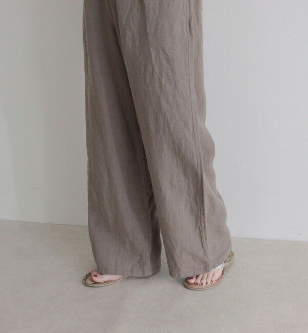 fredy emue「LINEN セミワイドリラクシーパンツ」|チノ|
