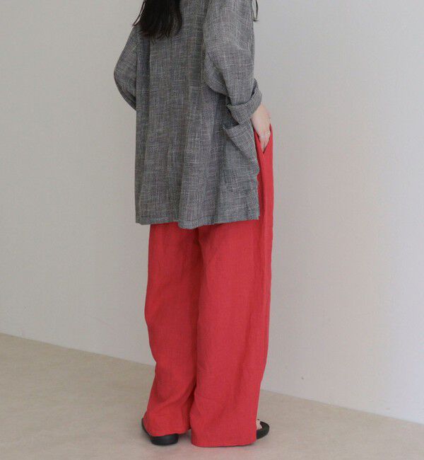 fredy emue「LINEN セミワイドリラクシーパンツ」|チノ|