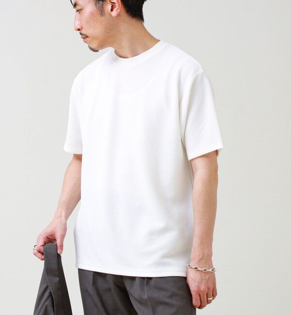 GLOSTER「【立体感素材】フクレジャガード 半袖Tシャツ」|Tシャツ・カットソー|