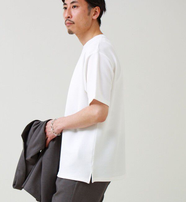 GLOSTER「【立体感素材】フクレジャガード 半袖Tシャツ」|Tシャツ・カットソー|