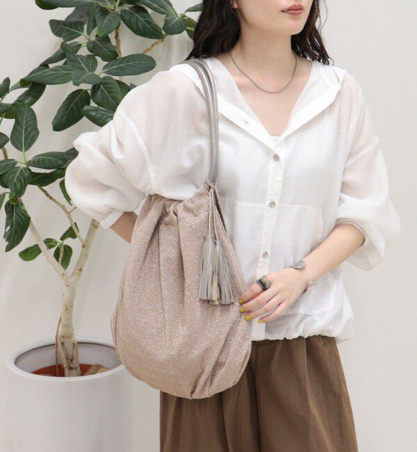 fredy emue「ラメ生地ループハンドルトート」|トートバッグ|