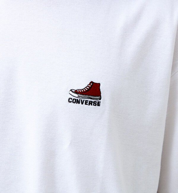 GLOSTER「【CONVERSE】ワンポイント シューズ刺繍Tシャツ」|Tシャツ・カットソー|