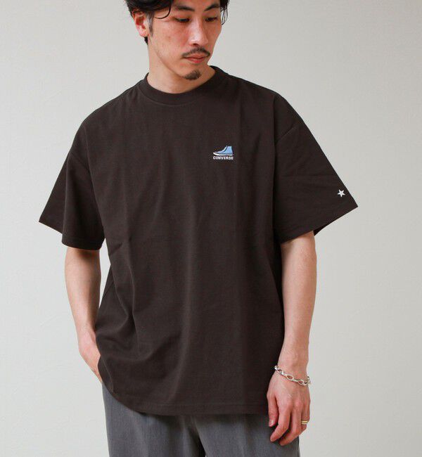 GLOSTER「【CONVERSE】ワンポイント シューズ刺繍Tシャツ」|Tシャツ・カットソー|