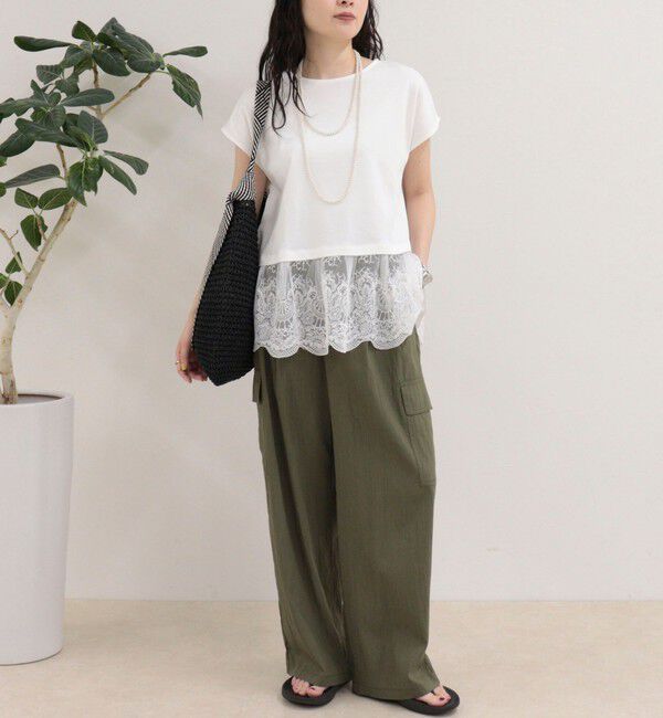 fredy emue「レースドッキングフレンチプルオーバー」|Tシャツ・カットソー|