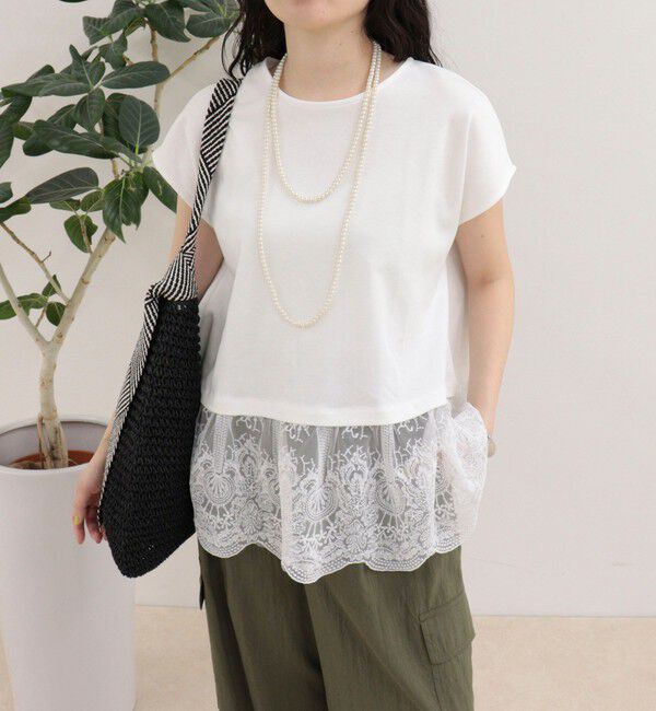 fredy emue「レースドッキングフレンチプルオーバー」|Tシャツ・カットソー|