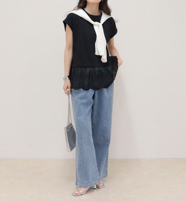 fredy emue「レースドッキングフレンチプルオーバー」|Tシャツ・カットソー|