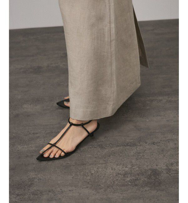 SALON adam et rope'「【WEB限定】ヨーロピアンフラックスリネンサスペンダースカート［取り外し可能］」|スカート|