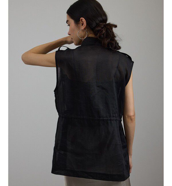 SALON adam et rope'「シアーリネンミリタリージレ」|ベスト・ジレ|