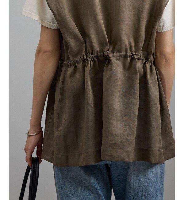 SALON adam et rope'「シアーリネンミリタリージレ」|ベスト・ジレ|