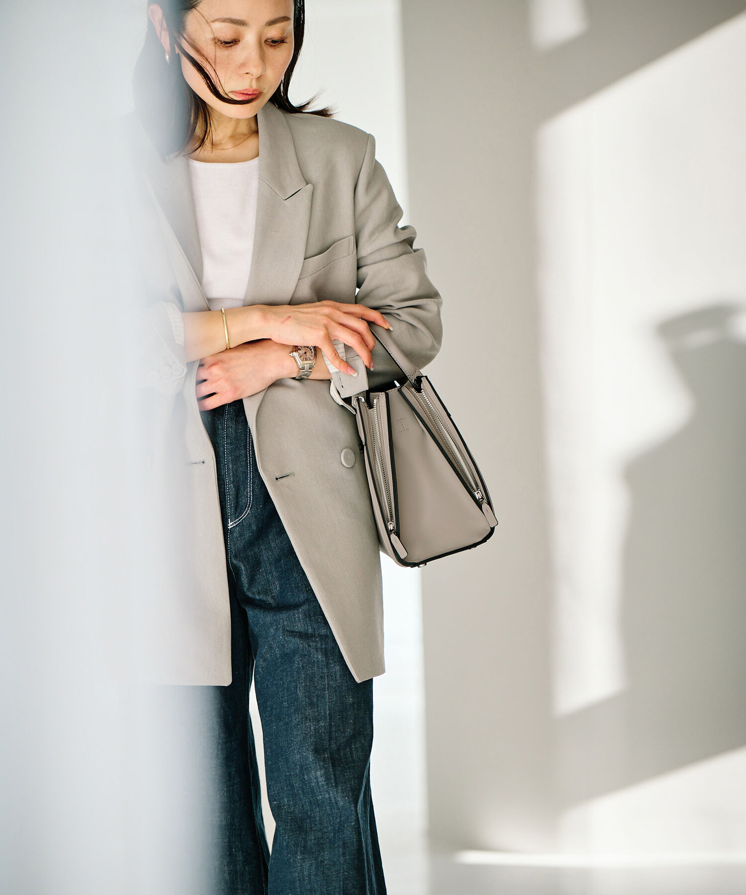 E'POR「【E'POR】W BAG Medium（ダブリュー バッグ ミディアム）」|ハンドバッグ|