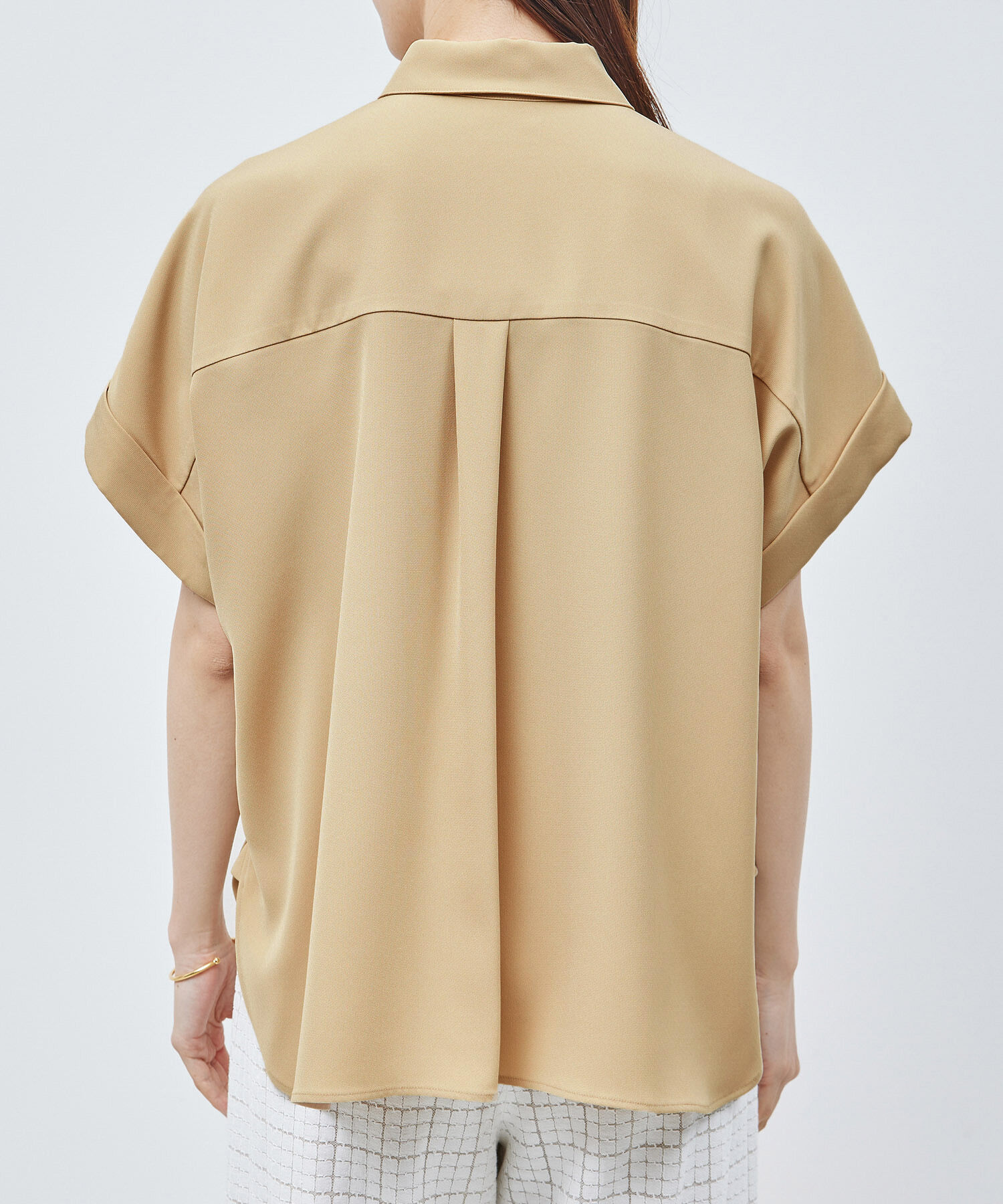 ROPE「【新色追加】トリアセバックサテンフラップシャツ/セットアップ対応【メディア掲載】」|シャツ・ブラウス|