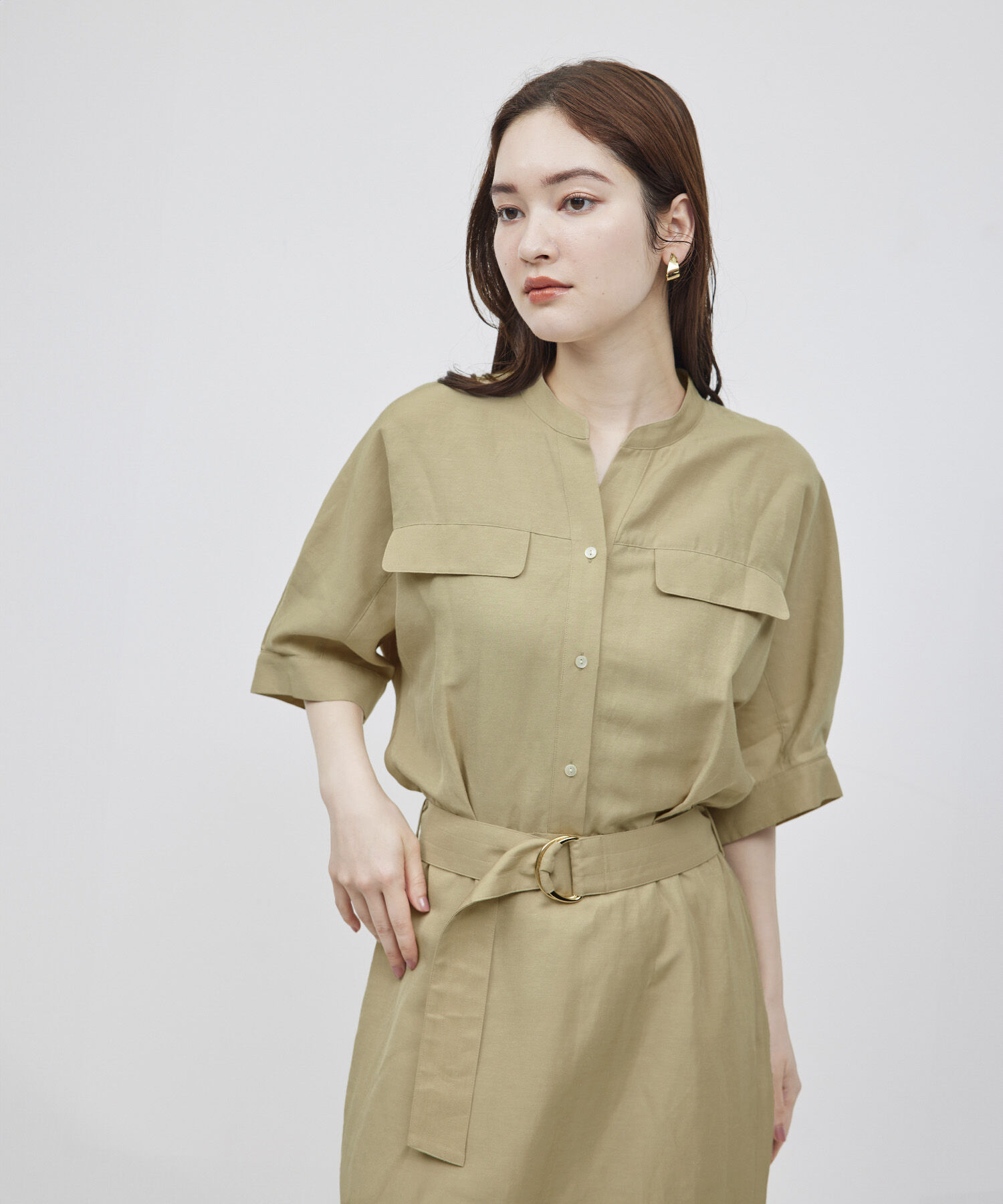 ROPE「スキッパーIラインワンピース」|ワンピース|