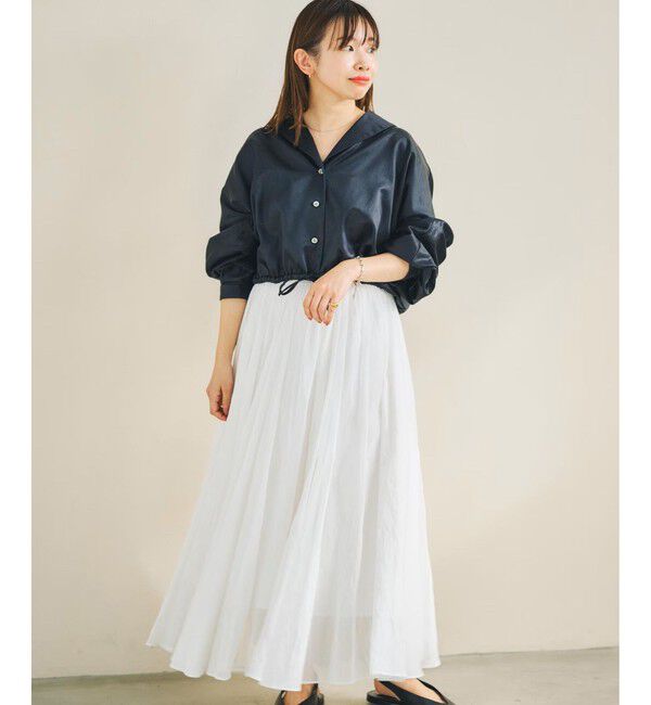 ROPE「【洗える】シャイニーサテンブラウス/セットアップ対応」|シャツ・ブラウス|