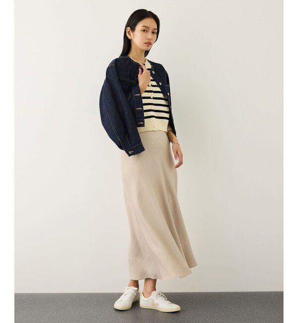 ROPE「リンクルサテンマーメイドスカート」|スカート|