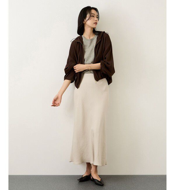 ROPE「リンクルサテンマーメイドスカート」|スカート|