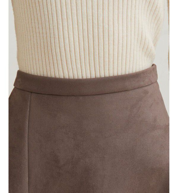 VIS「エコスエードアシンメトリーフレアスカート【sustainable】」|スカート|