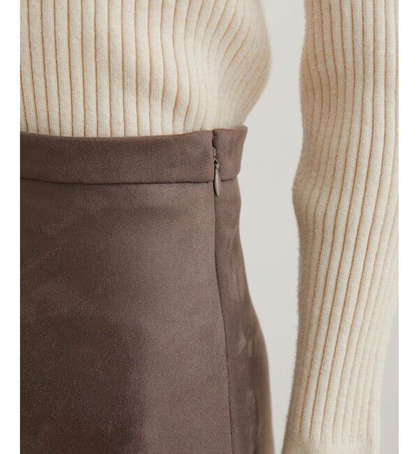 VIS「エコスエードアシンメトリーフレアスカート【sustainable】」|スカート|