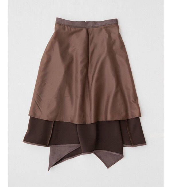 VIS「エコスエードアシンメトリーフレアスカート【sustainable】」|スカート|