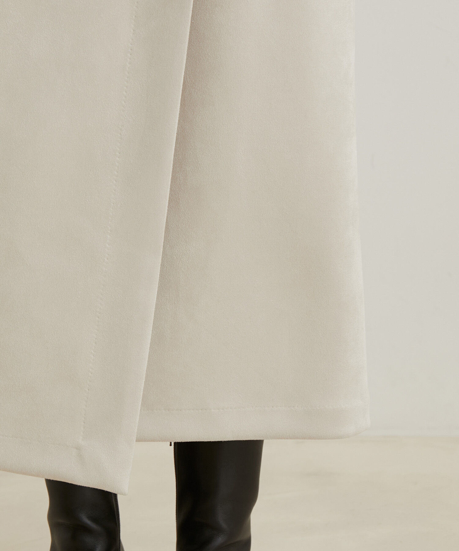 VIS「エコスエードラップ調Iラインスカート【sustainable】」|スカート|