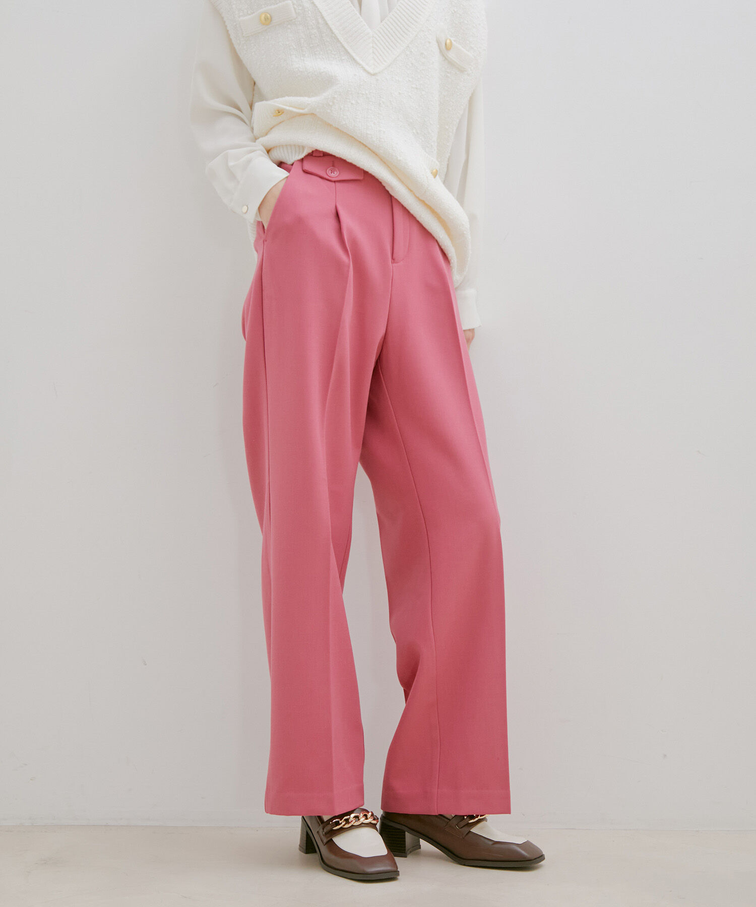 VIS「【HOT BEAUTY STRETCH】【洗える】ストレートパンツ」|その他|