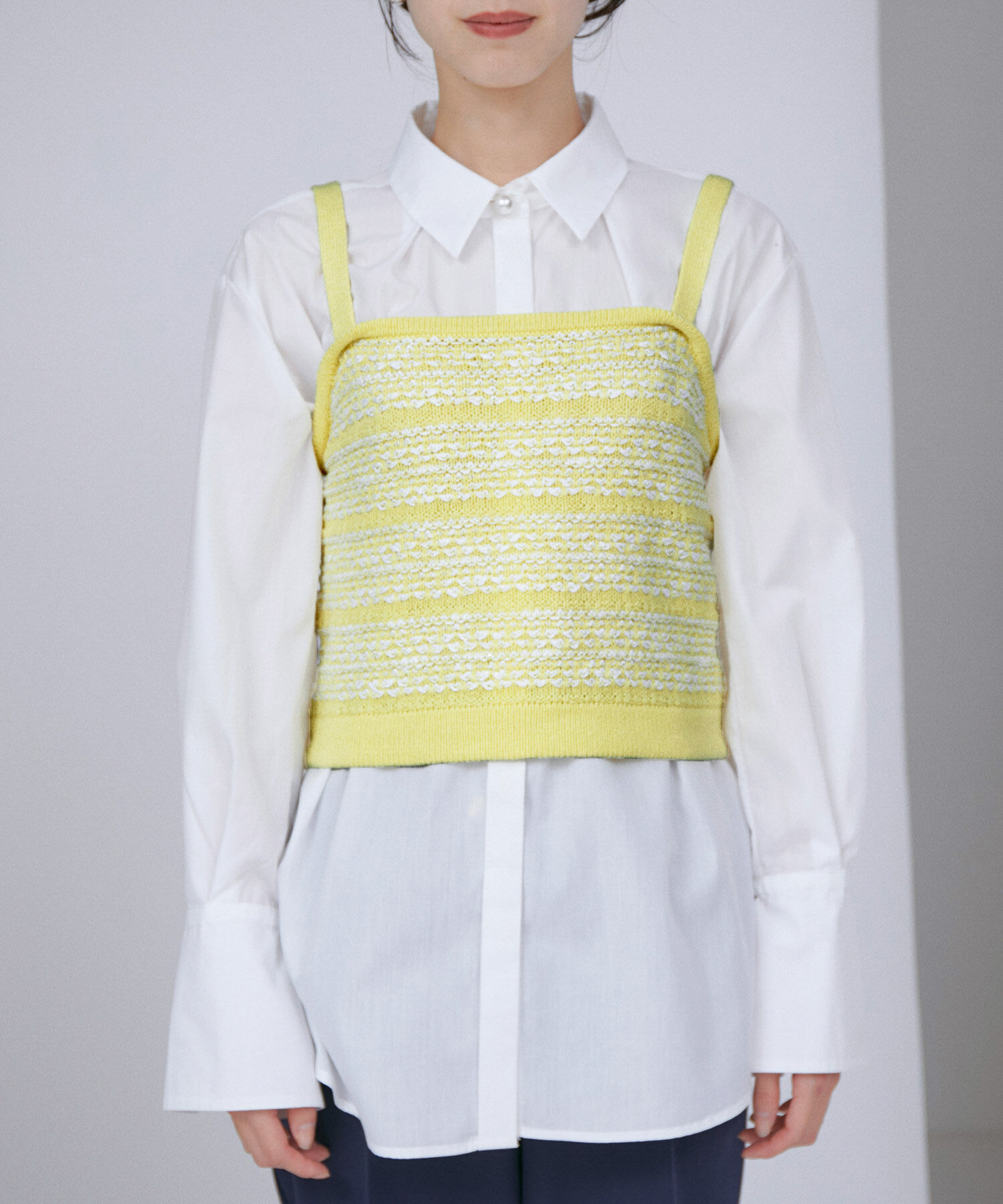 VIS「【アンサンブル対応】ツイードニットビスチェ」|キャミソール|