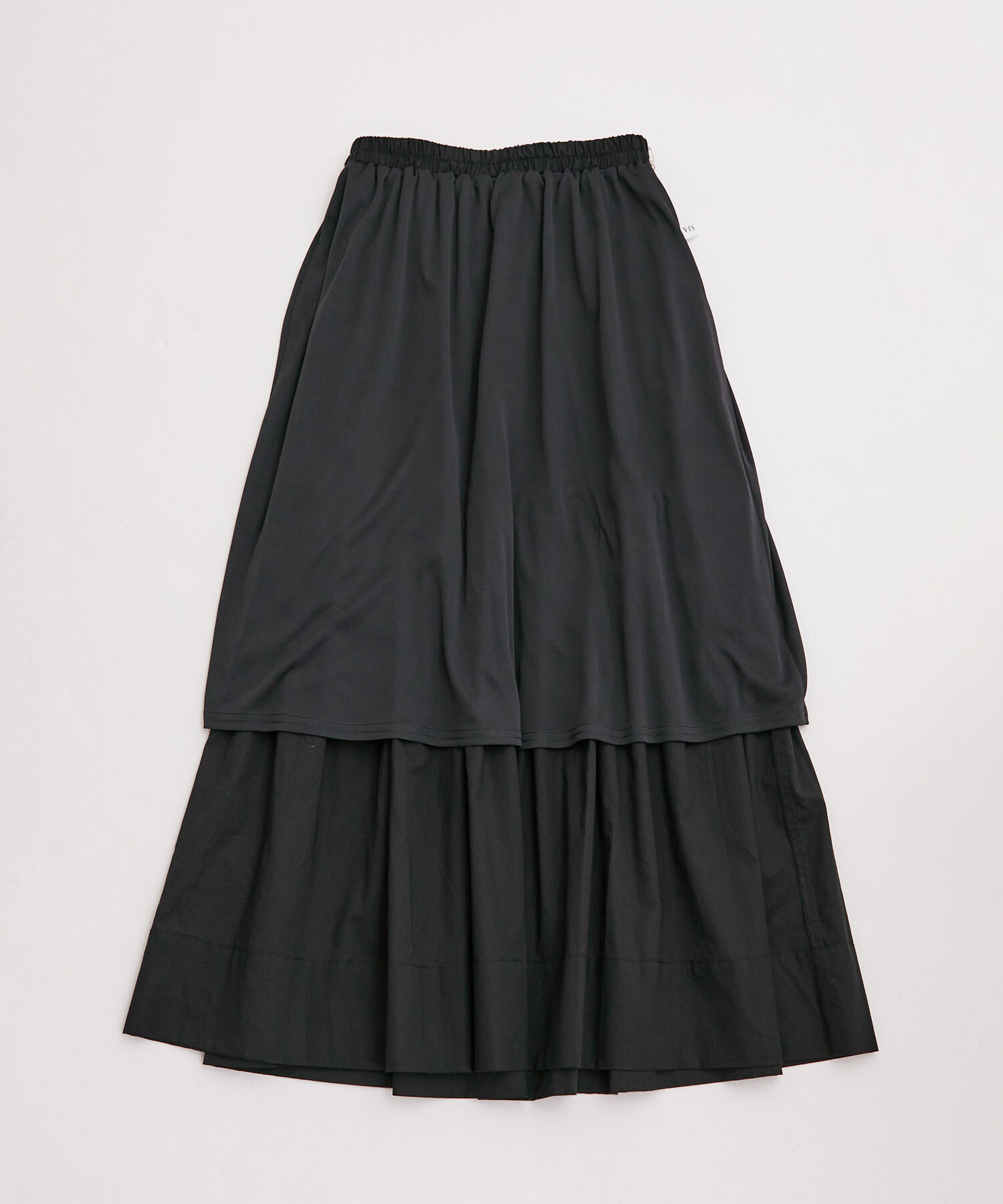 VIS「【洗える】コットンレース切替ギャザースカート」|スカート|