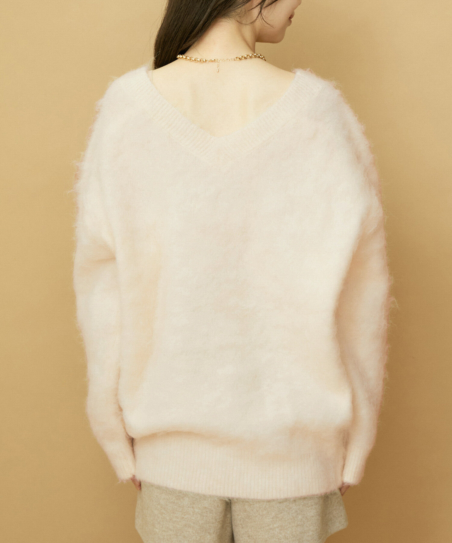 VIS「【前後2WAY】毛混トゥンカロンニット」|ニット・セーター|