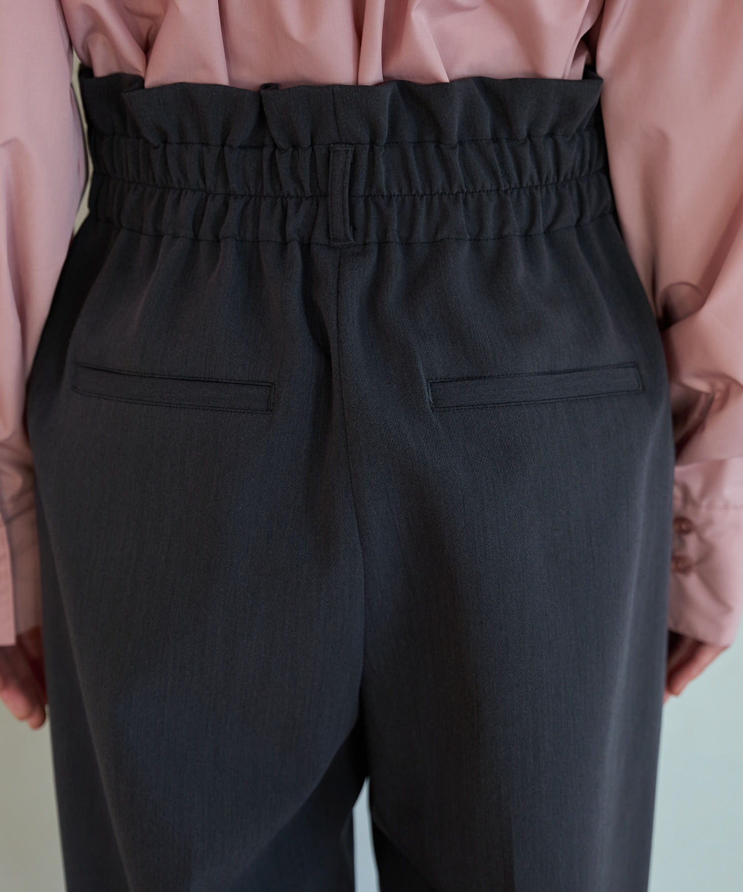 VIS「【洗える・防シワ】美easy裏起毛ワイドパンツ」|スラックス|