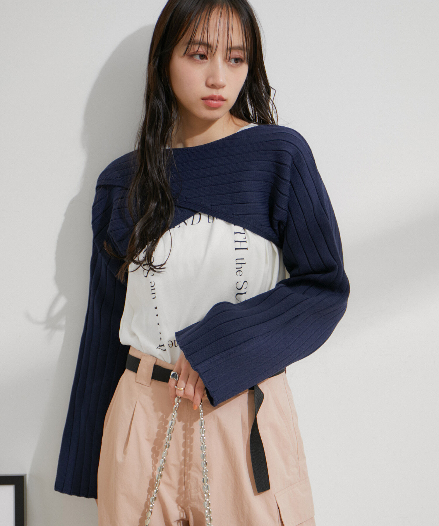 VIS「【STAYC/SIEUN着用】レイヤードニットプルオーバー」|ニット・セーター|