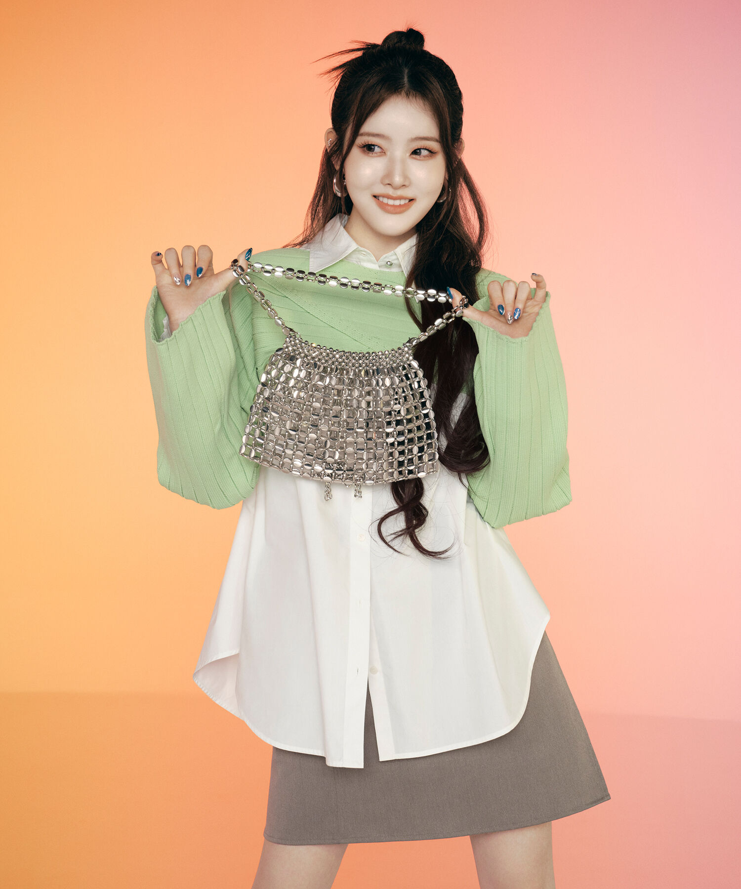 VIS「【STAYC/SIEUN着用】レイヤードニットプルオーバー」|ニット・セーター|