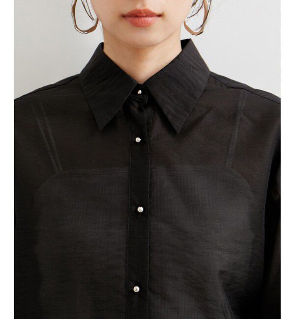 VIS「メタル釦シンプルシアーシャツ」|シャツ・ブラウス|