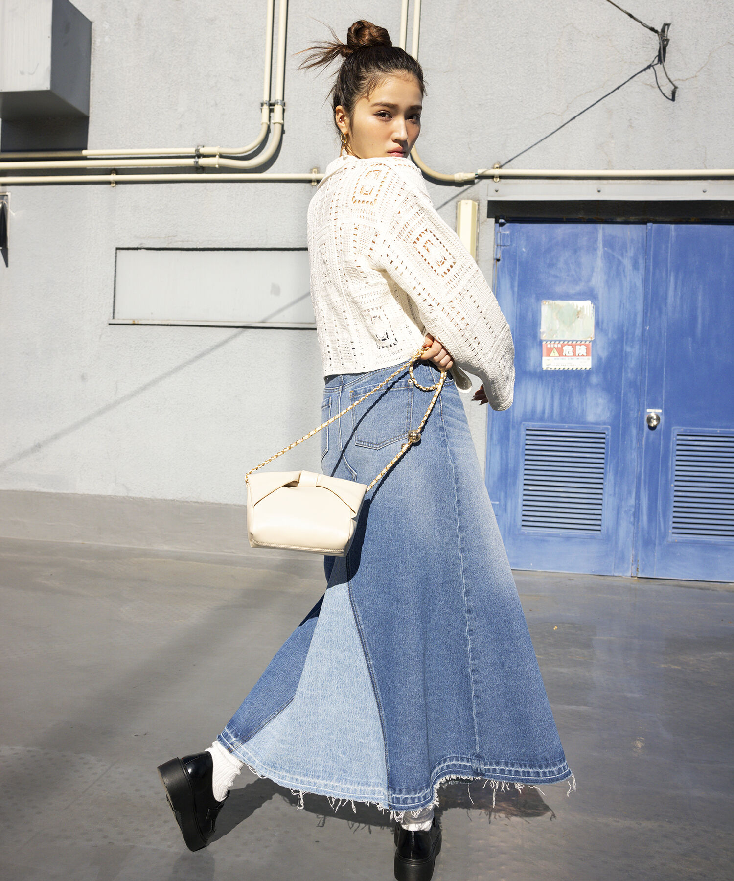 VIS「衿付きクロシェレースカーデガン」|カーディガン|