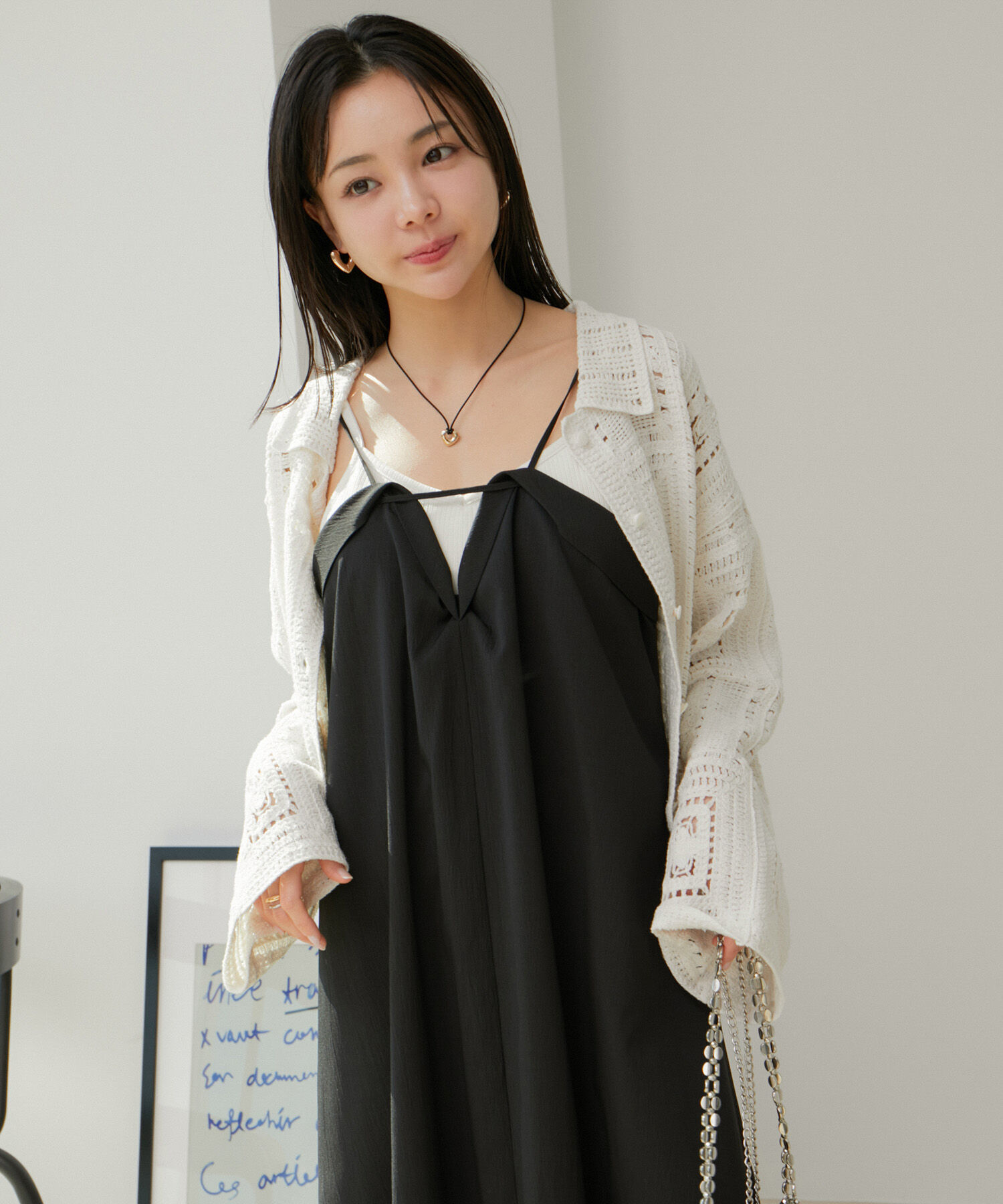 VIS「レイヤーデザインキャミワンピース【洗える】」|ワンピース|