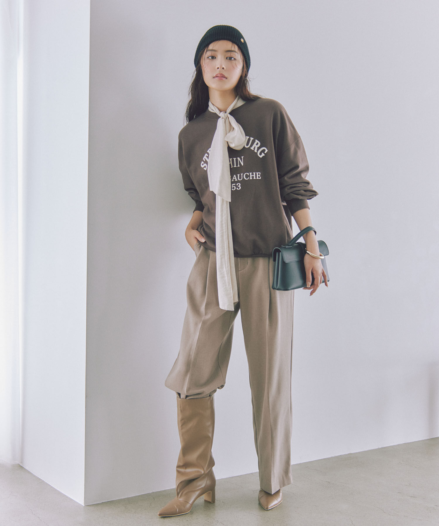 VIS「【新色追加】【美easy】ウーリッシュ2タックワイド/スラックスパンツ【洗える】」|スラックス|