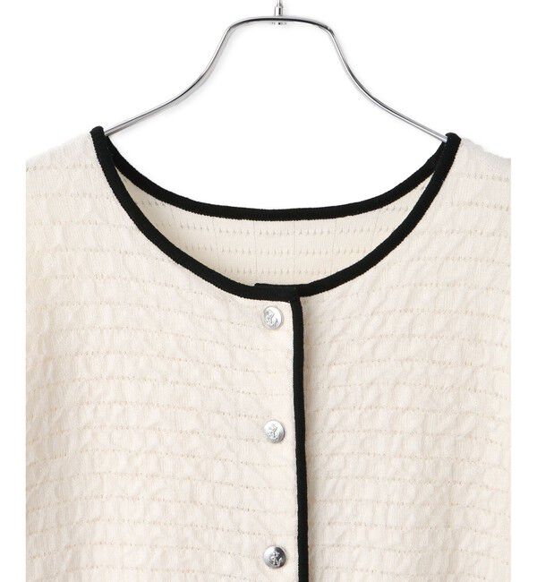 VIS「オーガンジーメタルボタンニットカーディガン」|カーディガン|