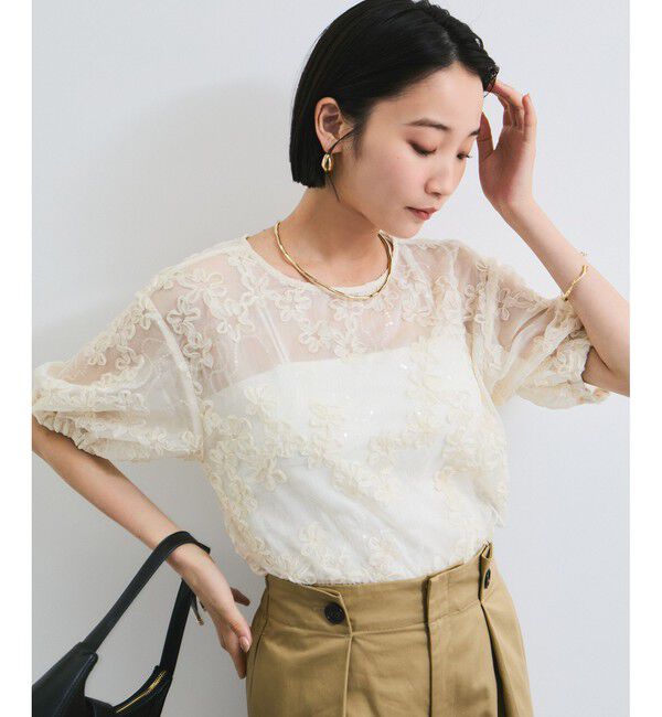 VIS「コード刺繍シアープルオーバー」|Tシャツ・カットソー|