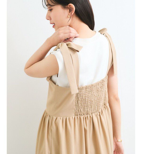VIS「【WEB限定】ロングストラップサマードレス」|ワンピース|