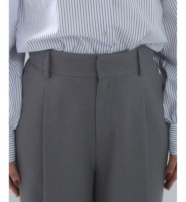 VIS「【美easy】ウーリッシュワンタックワイドパンツ【セットアップ対応/洗える】」|スラックス|