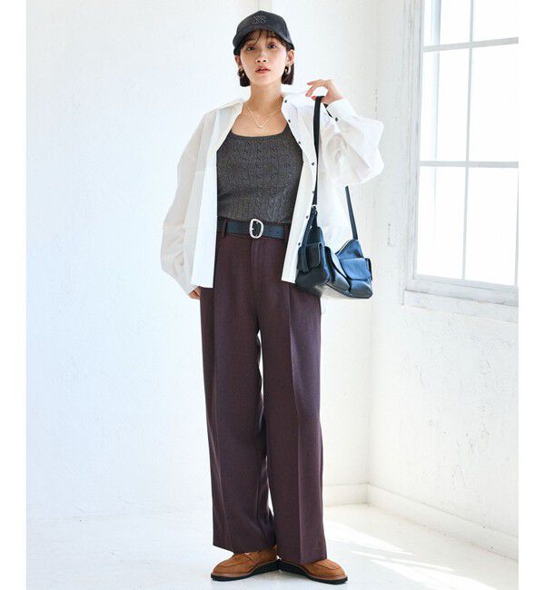 VIS「裾ティアードオーバーシャツ/UVケア・イージーケア」|シャツ・ブラウス|