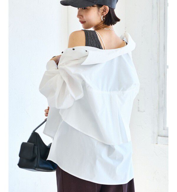 VIS「裾ティアードオーバーシャツ/UVケア・イージーケア」|シャツ・ブラウス|