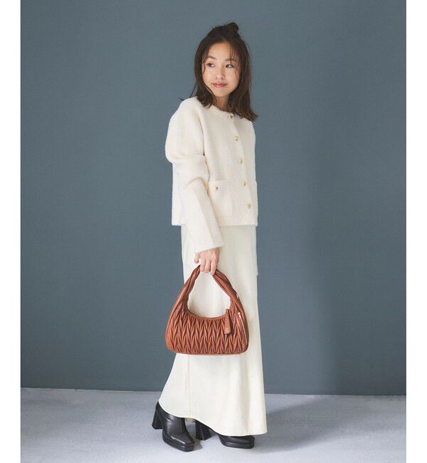 VIS「【2WAY】ねじりハンドルキルティングバッグ」|ハンドバッグ|